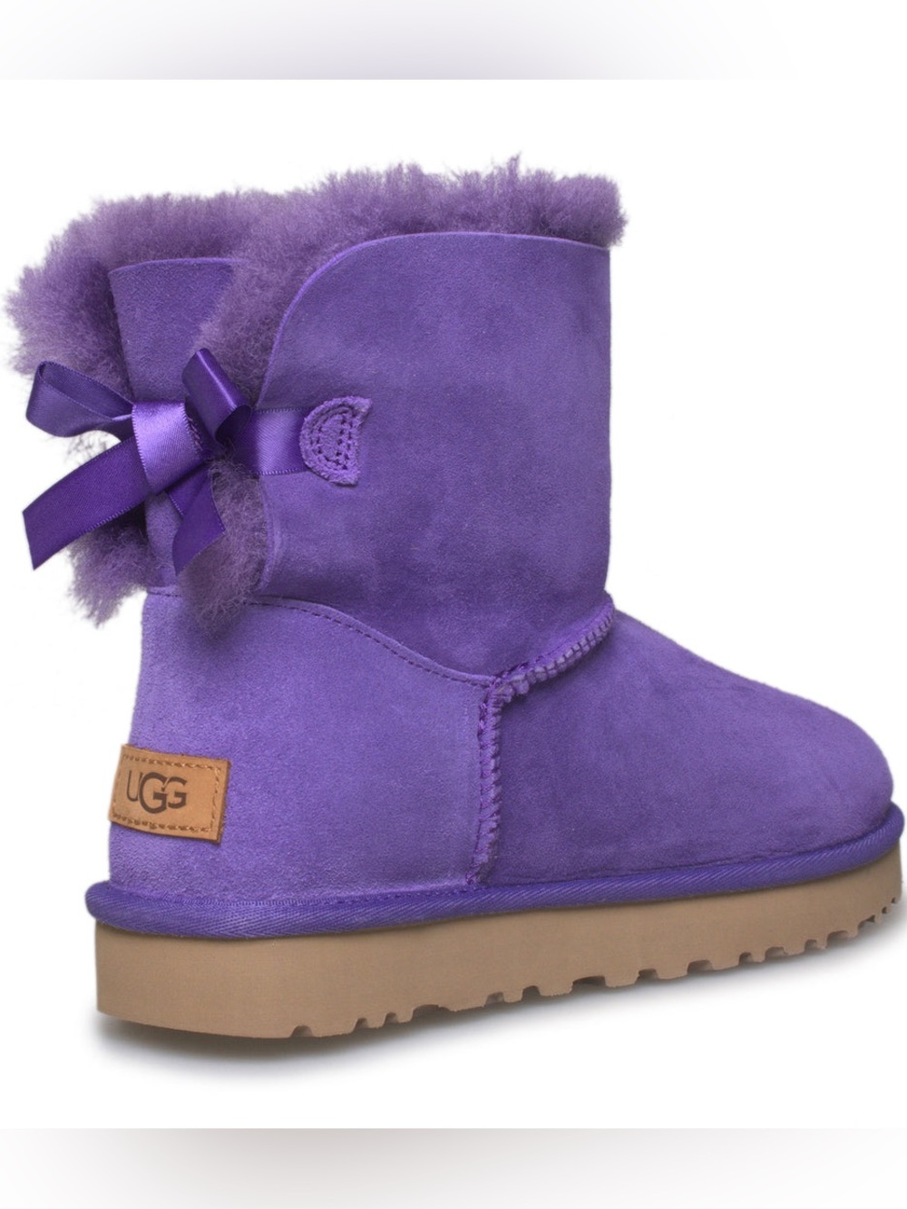 UGG MINI BAILEY BOW II VIOLET BLOOM BOOTS - WOMEN'S Size 8